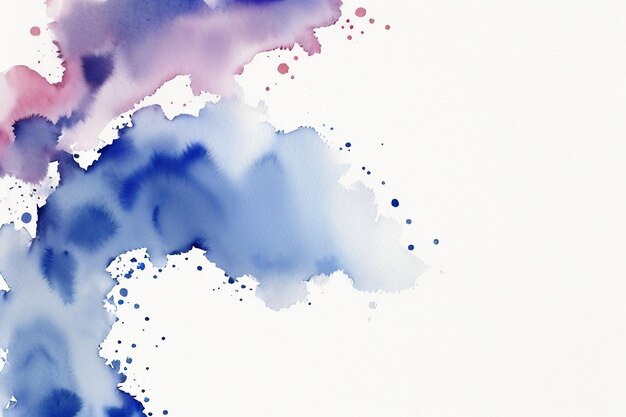 Watercolor splash ink blue background image beautiful color paint smudge effect simple background