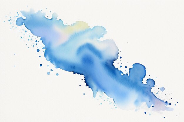 Photo watercolor splash ink blue background image beautiful color paint smudge effect simple background