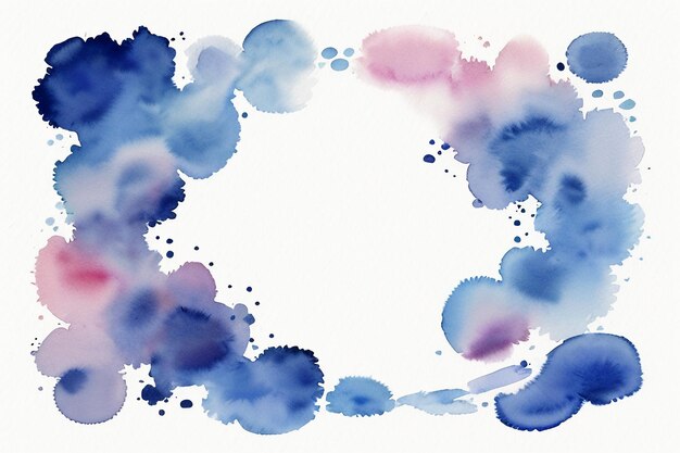 Foto acquerello spruzzo di inchiostro sfondo blu immagine bellissimo colore vernice effetto macchia sfondo semplice