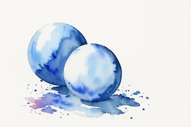 Watercolor splash ink blue background image beautiful color paint smudge effect simple background