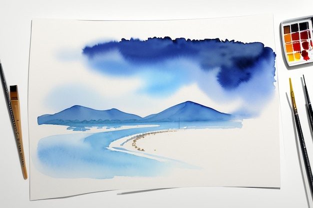 水彩のスプラッシュインクスマッジスタイル 中国のインク絵画デザイン要素 背景の壁紙