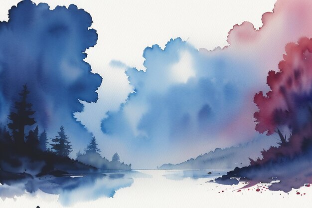 Watercolor splash ink smudge style chinese ink painting design element background wallpaper