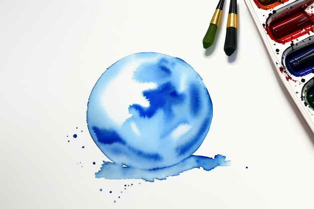 Watercolor splash ink smudge style Chinese ink painting design element background wallpaper