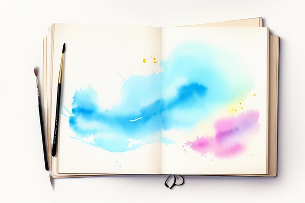 Watercolor splash ink smudge style Chinese ink painting design element background wallpaper