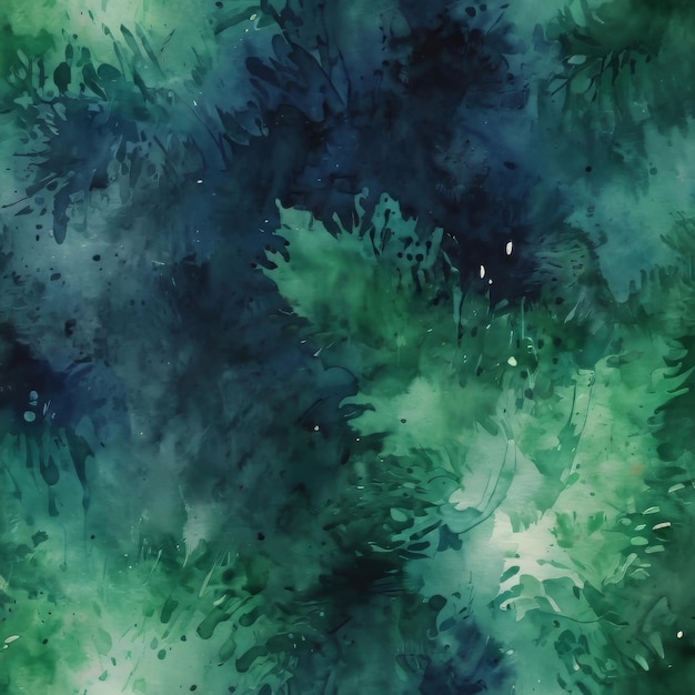 Photo watercolor splash pattern watercolor background mix of green and navy blue splash art