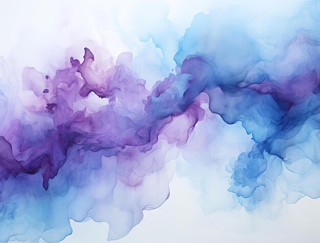 A watercolor splash of purple and blue in the style of graphic illustration