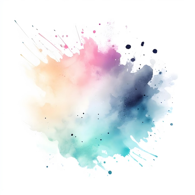 Фото Акварельная краска сплэш с градиентным эффектом яркоцветный акварельный гранж
