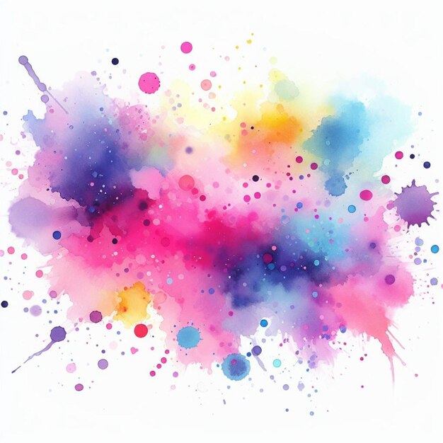 Photo watercolor splatter stain