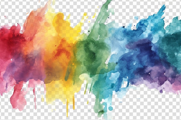 watercolor stripe on a transparent background ai generated