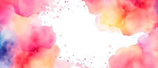 Watercolor Style Artwork Digital Background Colorful Painting Banner Wall Art Design Card Template