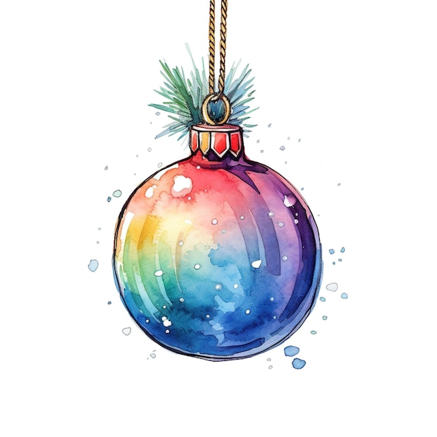 Watercolor style pretty Holiday sparkle clipart