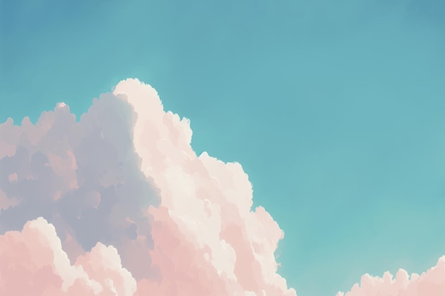 Photo watercolor style of sky sweet color background