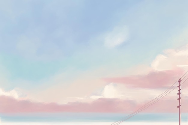 Watercolor style of sky sweet color background