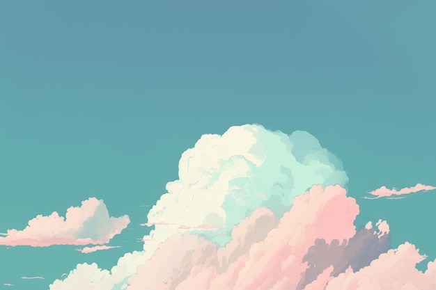 Watercolor style of sky sweet color background