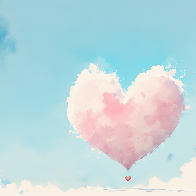 Watercolor style of Valentine's day and wedding backgroundxA