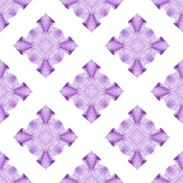 Photo watercolor summer ethnic border pattern purple unique boho chic summer design textile ready