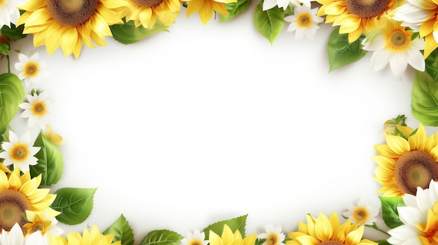 Watercolor sunflower background design