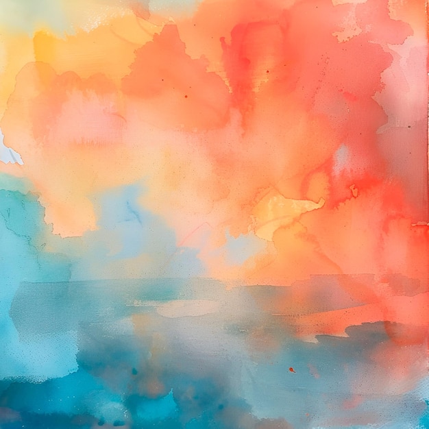 Watercolor Sunset Background