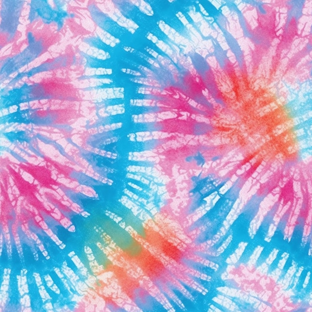 Watercolor tie dye seamless pattern