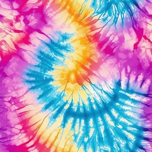 Watercolor tie dye seamless pattern