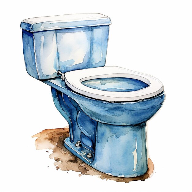 Watercolor Toilet Clipart