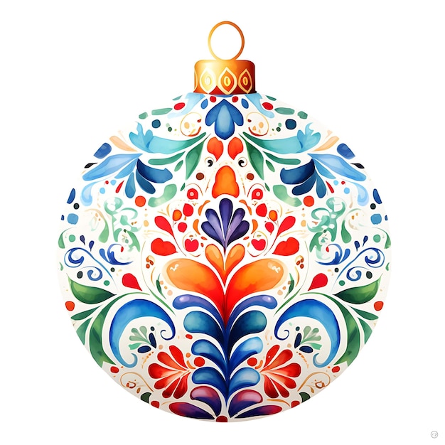 Watercolor of a Traditional Mexican Christmas Ornam Creative Design Posadas Mexico Festiva