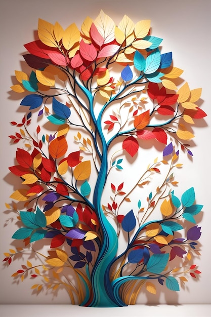 Watercolor Tree Flower