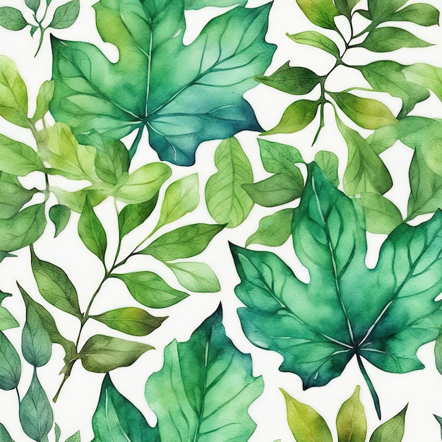 Watercolor tropical leaves watercolor illustration on white background high quality illustrationw