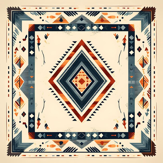 Watercolor of Turkish Kilim Rug Geometric Motif Pattern Diagonal Carpet Li Clipart Tshirt Pattern