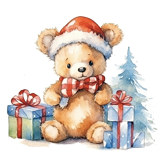 Watercolor Vector of Christmas