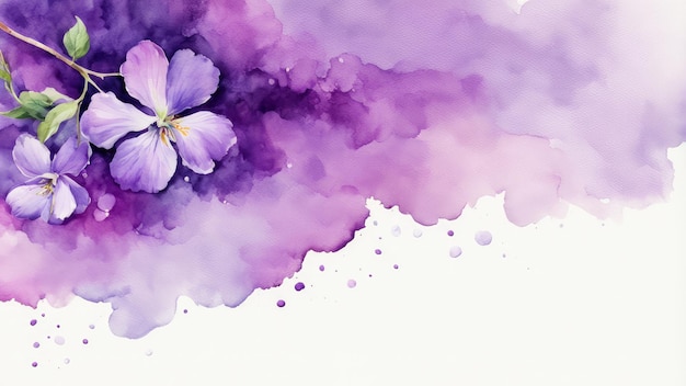 Photo watercolor violet color background