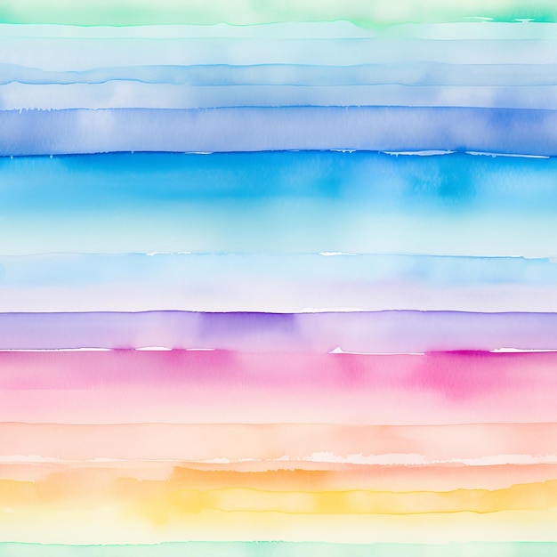 Watercolor with Rainbow and Ocean Water Colors