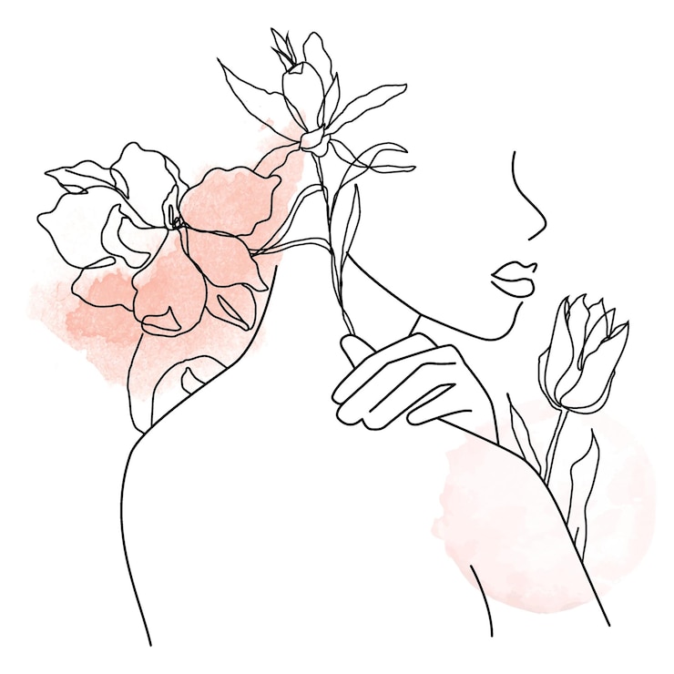 Photo watercolor woman png sticker beauty character illustration on transparent background