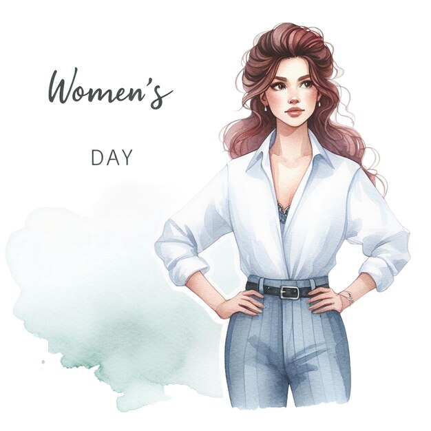 Watercolor Womens Day Clipart