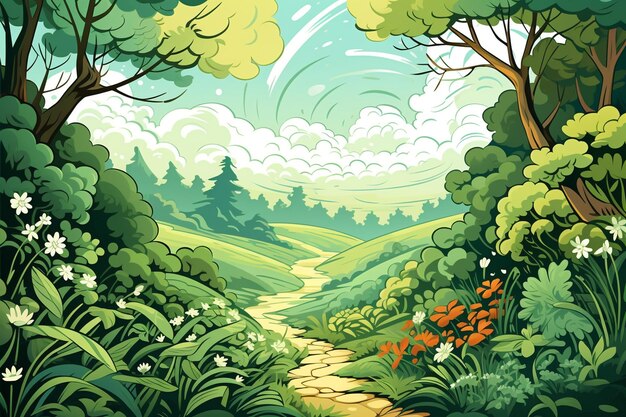 Premium Photo Watercolor Wonders A Journey Through Natures Palette Premium Photo Watercolor Wonders A Journey Through Natures Palette