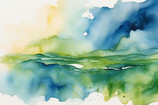 Watercolour background for the international earth day