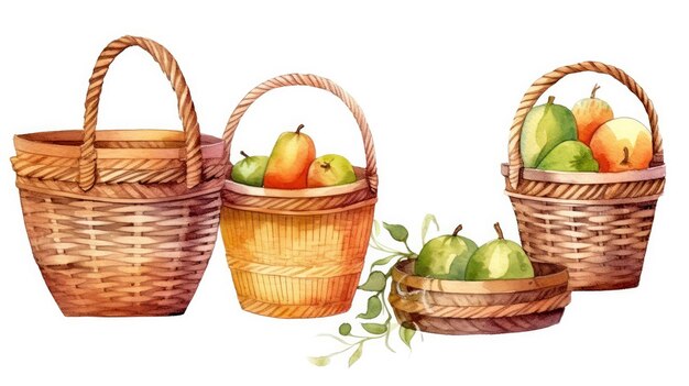 Photo watercolour basket