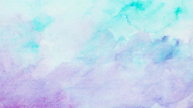 Watercolour blue and violet paint abstract background