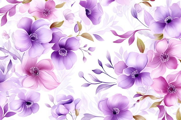 Premium AI Image | Watercolour floral illustration set