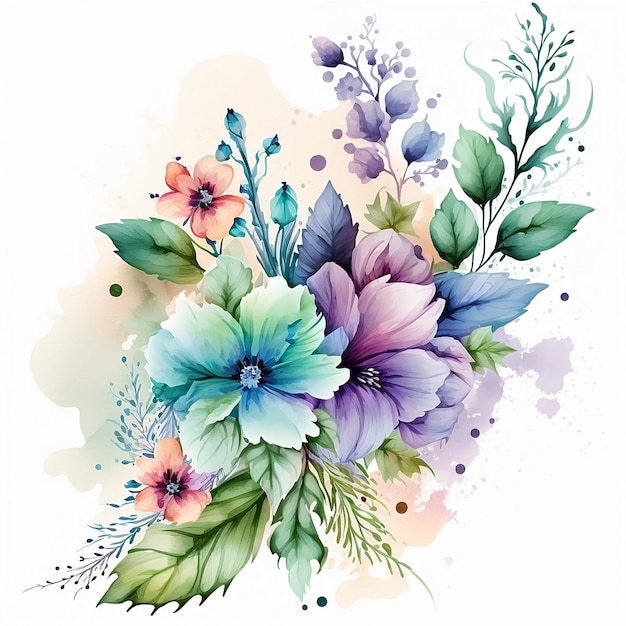 Watercolour flower