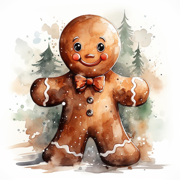 Watercolour_Illustration_of_a_Gingerbread_Man_isolated_w