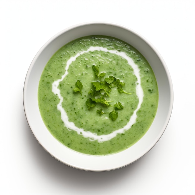 Watercress soup closeup