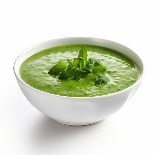 Watercress soup closeup