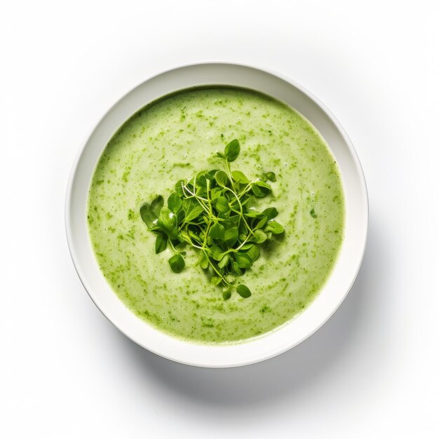 Watercress soup closeup