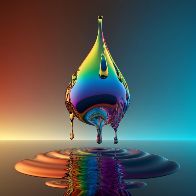 Photo waterdrop multicolor