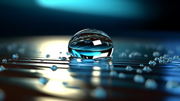 Waterdruppel van het watertabblad voor waterbesparende generatieve AI