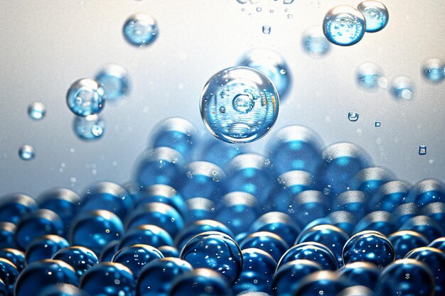 Foto waterdruppels bubbeldeeltjes glanzende zakelijke technologie achtergrondontwerp materiaal behang