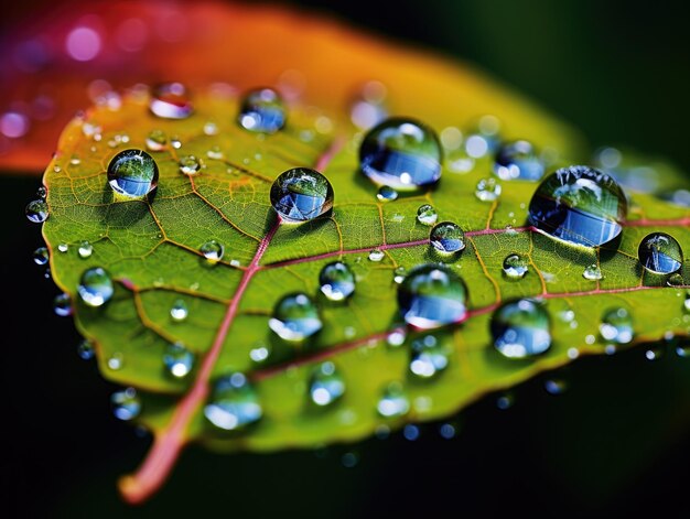 Waterdruppels op een blad