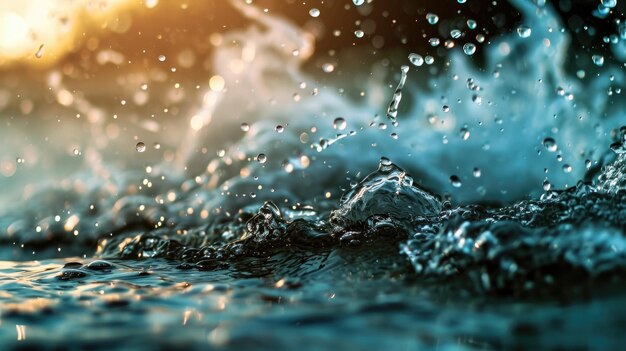 Foto waterdruppels spetterende regen natuur regendruppel behang achtergrond