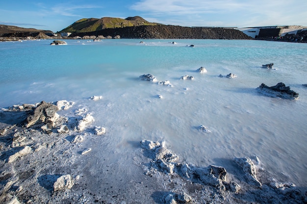 Wateren in de buurt van de Blue Lagoon Spa op het schiereiland Skaginn, IJsland